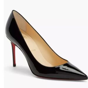 Kate Black Patent Leather Pointy Toe Pump Christian Louboutin sz 39